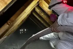 Attic insulation with cellulose, Kirkland