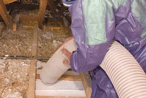 Removal and Clean-Up of Vermiculite in Attic