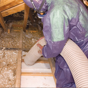 Removal and Clean-Up of Vermiculite in Attic