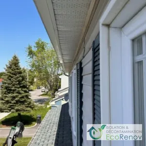 After Soffits Installation for Attic and Roof Ventilation in Montreal