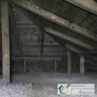 Mansard Roof, Attic Insulation with Cellulose