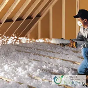 Adding insulation in attic, Laval